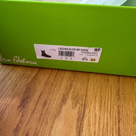 Olive Green Suede Chelsea Boots for Women - Picture 8 of 8